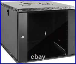 9U Wall Mount Server Cabinet IT Network Rack Enclosure Lockable Door and Side Pa