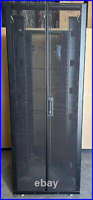 APC AR3150 NetShelter SX 42U Server Rack Enclosure Cabinet Used No Roof