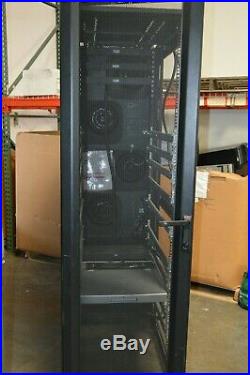 APC Netshelter Server Rack Cabinet Enclosure with Rack Air Removal Unit & APC PDU
