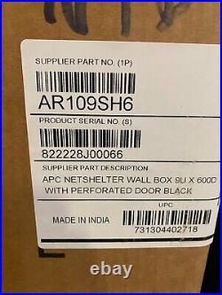 Apc Ar109sh6 Wall Mount Server Rack Enclosure New In Box