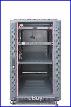 Bonus Free! 18U 39 Deep 19 IT Free Standing Server Rack Cabinet Enclosure HQ