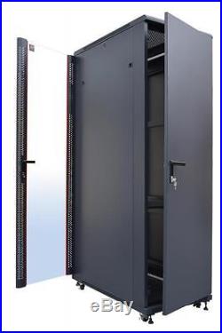 Bonus Free! 32U 39 Deep 19 IT Free Standing Server Rack Cabinet Enclosure