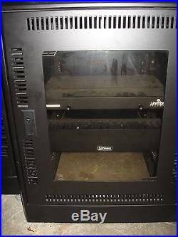 COMPUTER SERVER RACK CABINET ENCLOSURE VENTILATED 24 X 36 X 30 W Fan And Shelves
