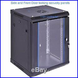 Colibrox 18u Wallmount data cabinet enclosure 19 inch server network rack lock
