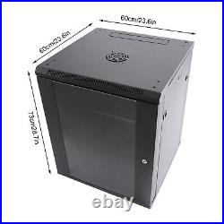 Data Wall Cabinet Wall Mount Server Data Cabinet Enclosure Rack Network Box 15U