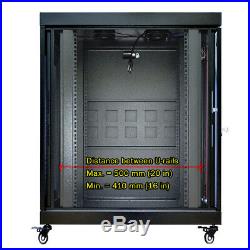 IT & Telecom Premium Server Rack Cabinet Enclosure 18U 24(600mm) Depth. CDM