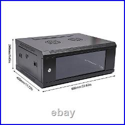 Modern 4U Wall Mount Network Server Cabinet Enclosure Rack Black With Lock Door Modern 4U Wall Mount Network Server Cabinet Enclosure Rack Black With Lock Door