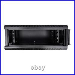 Modern 4U Wall Mount Network Server Cabinet Enclosure Rack Black With Lock Door Modern 4U Wall Mount Network Server Cabinet Enclosure Rack Black With Lock Door