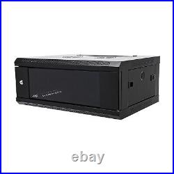 Modern 4U Wall Mount Network Server Cabinet Enclosure Rack Black With Lock Door Modern 4U Wall Mount Network Server Cabinet Enclosure Rack Black With Lock Door
