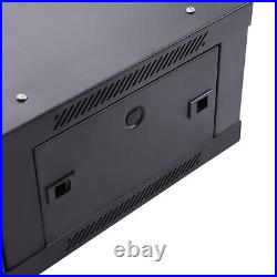 Modern 4U Wall Mount Network Server Cabinet Enclosure Rack Black With Lock Door