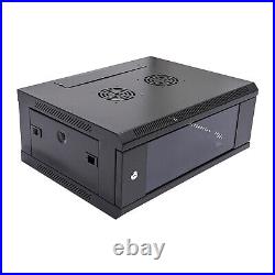 Modern 4U Wall Mount Network Server Cabinet Enclosure Rack Black With Lock Door Modern 4U Wall Mount Network Server Cabinet Enclosure Rack Black With Lock Door