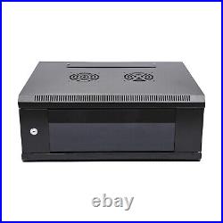 Modern 4U Wall Mount Network Server Cabinet Enclosure Rack Black With Lock Door Modern 4U Wall Mount Network Server Cabinet Enclosure Rack Black With Lock Door