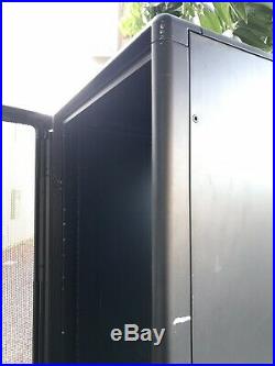 Multi-depth 40U Black Martin Server Cabinet Rack Enclosure WithLocking Door