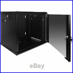 NavePoint18U Wall Mount Network Server Data Cabinet Enclosure Rack Glass Door