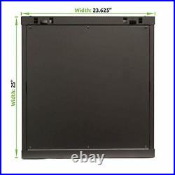 NavePoint 12U Wall Mount Network Server 19 Inch IT Cabinet Rack Enclosure Glass
