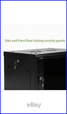 NavePoint 18U Deluxe it Wallmount Cabinet Enclosure 19-inch Server Rack
