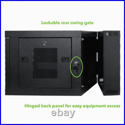 NavePoint 6U Wall-Mount Network Rack Cabinet Enclosure, 450mm Depth, Hinged Back NavePoint 6U Wall-Mount Network Rack Cabinet Enclosure, 450mm Depth, Hinged Back
