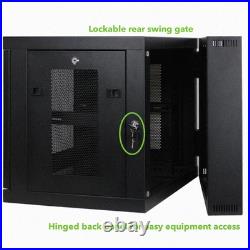 NavePoint 9U Wall-Mount Network Rack Cabinet Enclosure, 450mm Depth, Hinged Back NavePoint 9U Wall-Mount Network Rack Cabinet Enclosure, 450mm Depth, Hinged Back
