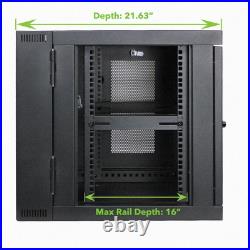 NavePoint 9U Wall-Mount Network Rack Cabinet Enclosure, 450mm Depth, Hinged Back NavePoint 9U Wall-Mount Network Rack Cabinet Enclosure, 450mm Depth, Hinged Back
