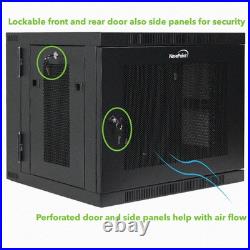 NavePoint 9U Wall-Mount Network Rack Cabinet Enclosure, 450mm Depth, Hinged Back NavePoint 9U Wall-Mount Network Rack Cabinet Enclosure, 450mm Depth, Hinged Back