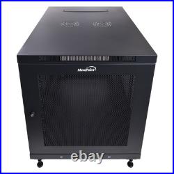 NavePoint Rack Enclosure Server Cabinet, Mid Depth 33 Inch Deep, Perforated NavePoint Rack Enclosure Server Cabinet, Mid Depth 33 Inch Deep, Perforated