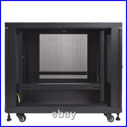 NavePoint Rack Enclosure Server Cabinet, Mid Depth 33 Inch Deep, Perforated NavePoint Rack Enclosure Server Cabinet, Mid Depth 33 Inch Deep, Perforated