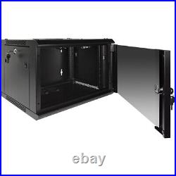 NavePoint Server Rack Enclosure with Glass Door, Cooling Fan, Locks, &