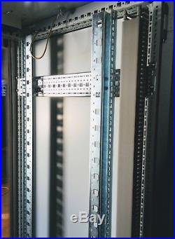 New 38U 19 Rack-Mount Telecom Enclosure Computer Cabinet Tempered Glass Door