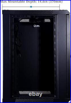 RackPath 12U Performance Wall Mount Server Cabinet Network Rack Enclosure