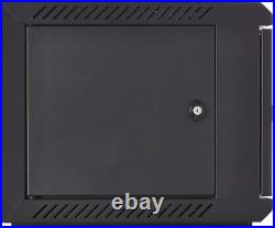 Rack Mount Wall Cabinet Enclosure 6U Glass Fully Adjustable Mounting High Grade