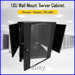 Raising Electronics 12U Wall Mount Network Server Cabinet Glass Door 600MM Deep