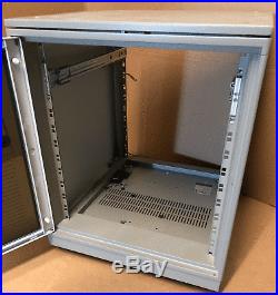 Rolling 19 12U Server Rack Cabinet Half-Height Enclosure +door 22x24x27 Tall