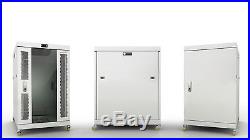 SYSRACKS 18U 35 Deep GRAY Server Lockable Network Data Rack Cabinet Enclosure