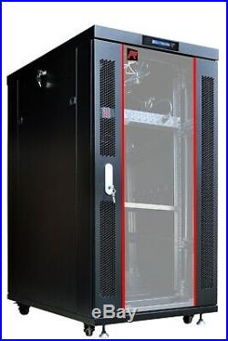 SYSRACKS 22U 39 Deep 19 Free Standing Server Rack Cabinet Enclosure Bonus