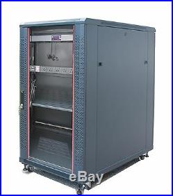 SYSRACKS 22U 39 Deep 19 Free Standing Server Rack Cabinet Enclosure Bonus