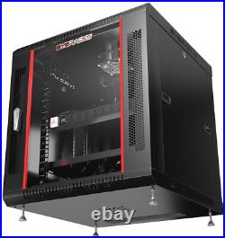 Server Rack 12U Enclosed 35-Inch Deep Cabinet Locking Networking Data Enclosure