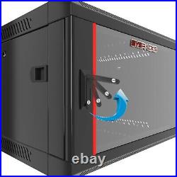 Server Rack 15U Wall Mount Cabinet Locking Networking Data Enclosure 18-inch D