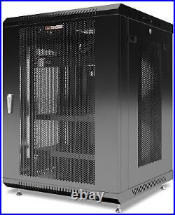 Server Rack 15U Wall Mount Cabinet Locking Networking Data Enclosure VENTED Door