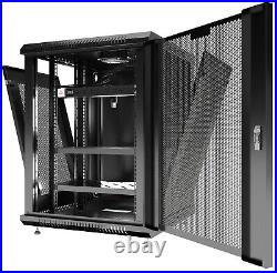 Server Rack 15U Wall Mount Cabinet Locking Networking Data Enclosure VENTED Door