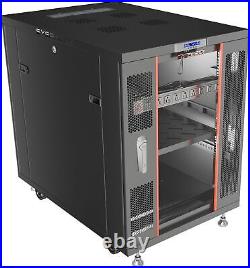 Server Rack 18U Enclosed 39-Inch Deep Cabinet Locking Networking Data Enclosure