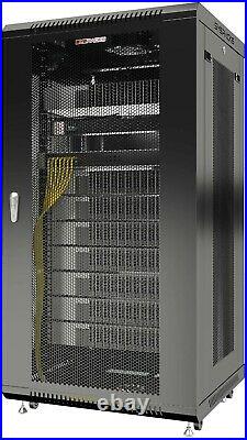Server Rack 22U Wall Mount Cabinet Locking Networking Data Enclosure VENTED Door