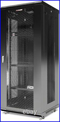 Server Rack 27U Wall Mount Cabinet Locking Networking Data Enclosure VENTED Door