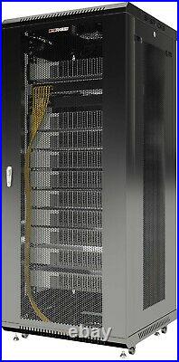 Server Rack 27U Wall Mount Cabinet Locking Networking Data Enclosure VENTED Door