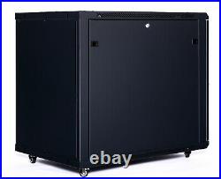 Server Rack Cabinet Enclosure 12U 35 Depth For Server Equipment