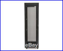 Server Rack Cabinet Enclosure, Glass Front, Vented Rear 42U SR-K1-3477-42U