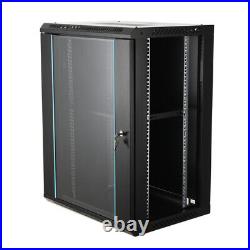Server Rack Wall Mount Cabinet Locking Networking Data Enclosure Glass Door 15U