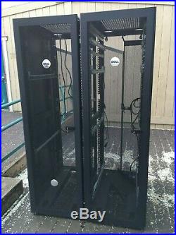 Set of 2 Dell 42u 4210 Poweredge Server Rack 19 cabinets enclosure Data Center