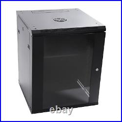 Steel Sheet Server Cabinet Enclosure Rack 15U IT Network Equipment With Glass Door