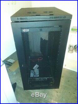 Tripp Lite Sr24ub 24u Rack Enclosure Server Cabinet & Apc. Backup Battery
