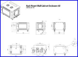 V7 RMWC6U-1N 6U Wall Mount Rack Cabinet Enclosure Fully assembled, vented door